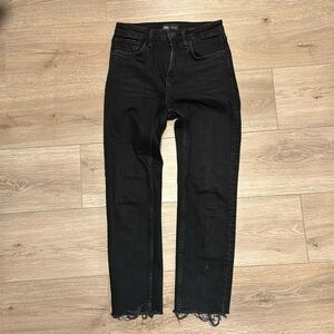 ZARA SLIM STRAIGHT ANKLE JEANS BLACK